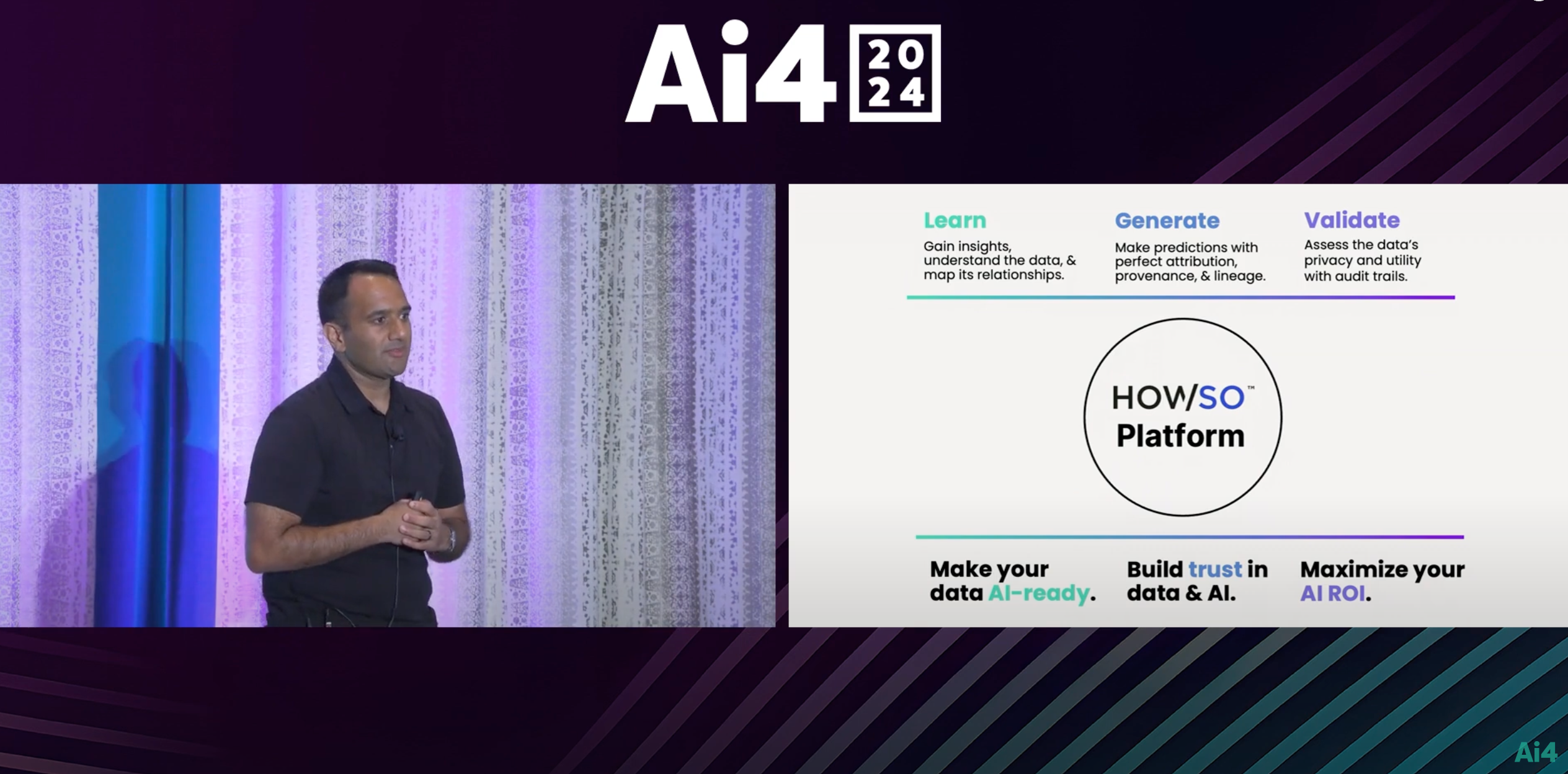 Image detailing Howso's learn, generate, and validate capabilities.